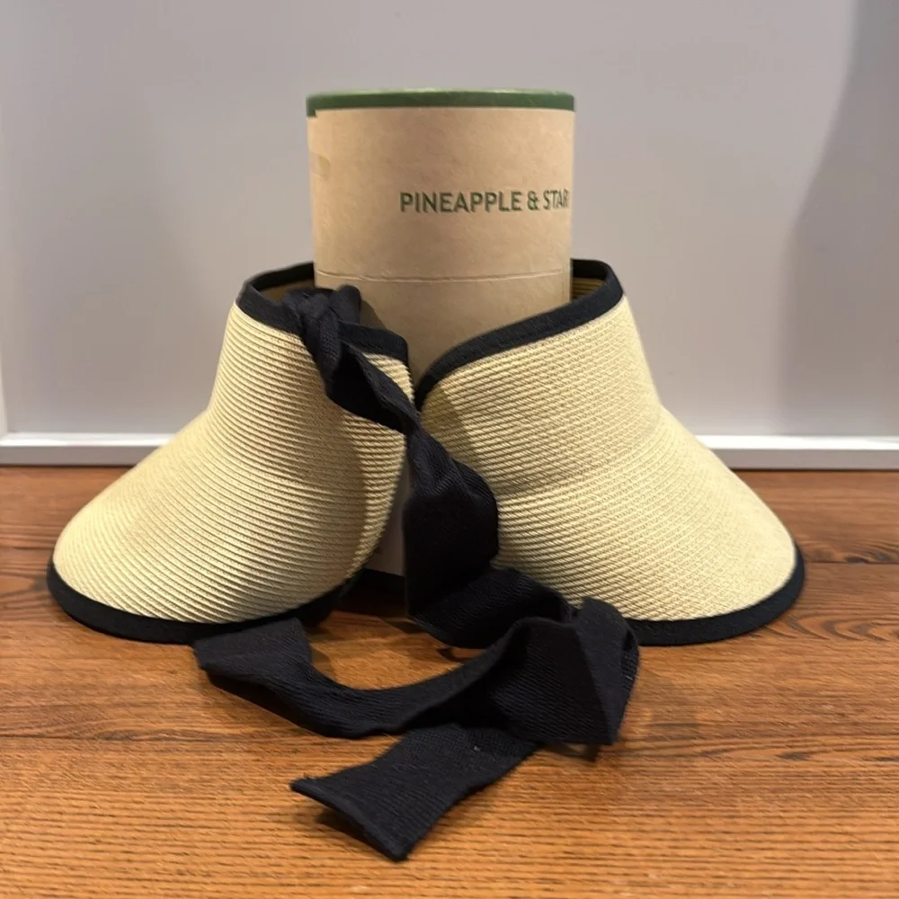 Pineapple & Star Straw Hat with Black Ribbon - Picture 3 of 5